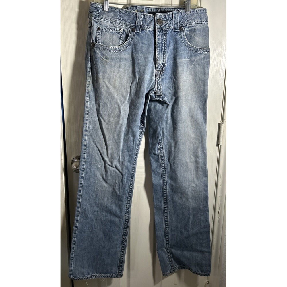 Wrangler Rock 47 Bootcut Western Denim Jeans Embroidered (33x34)
